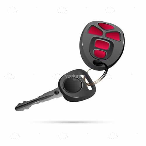 Car Key with Alarm Fob